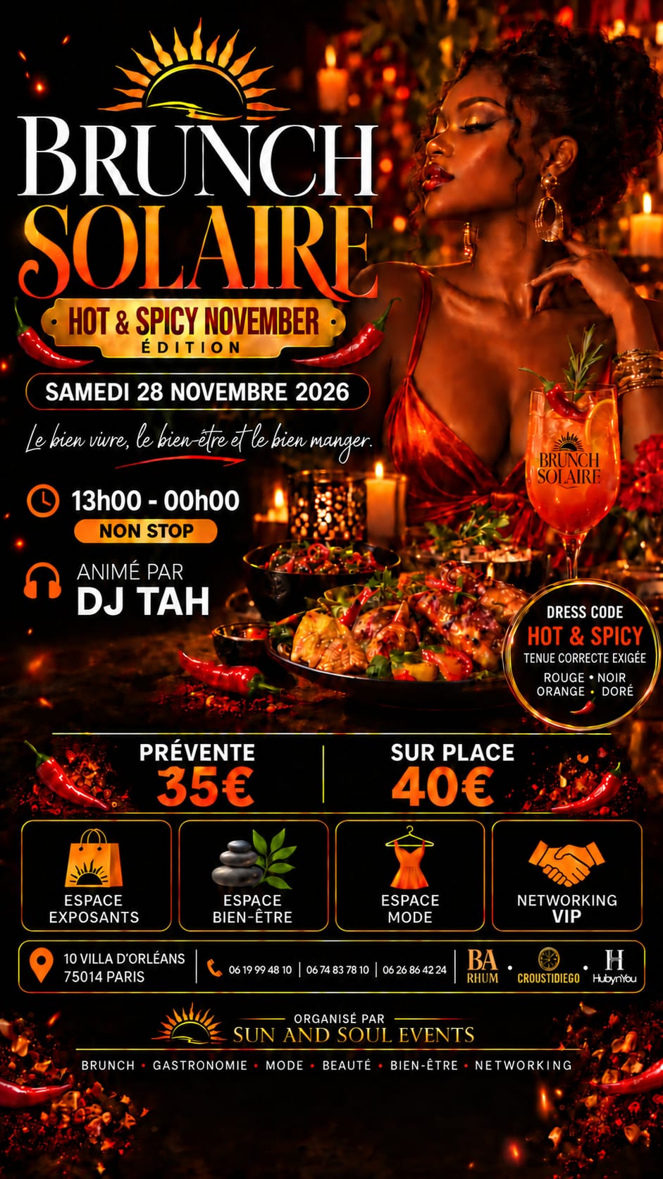 Brunch solaire festif gourmand et immersif
